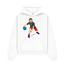 Load image into Gallery viewer, DRIBBLING THE WORLD WHITE HOODIE
